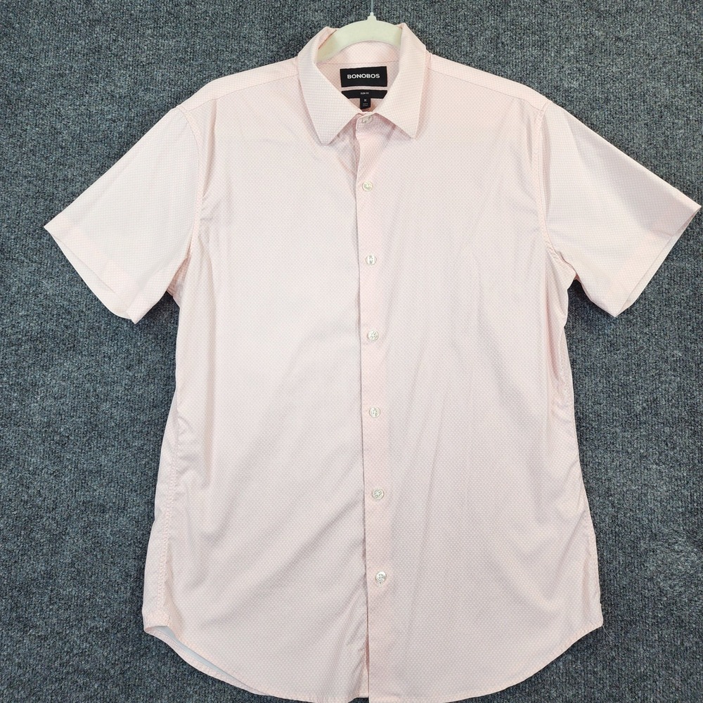 Bonobos Men Slim Fit Performance Stretch Minimalist Office Shirt Size M